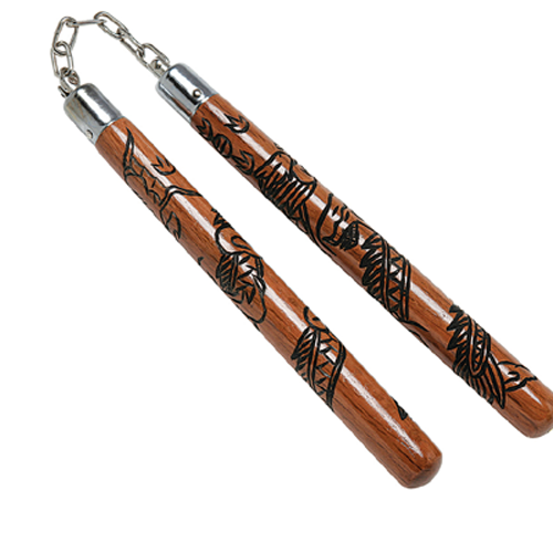 Carved Dragon Nunchaku, Ball Bearing